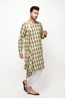 Sepia Stories Cafiz Cotton Kurta in Green
