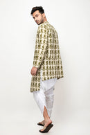 Sepia Stories Cafiz Cotton Kurta in Green