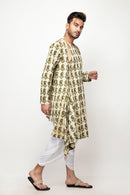 Sepia Stories Cafiz Cotton Kurta in Green
