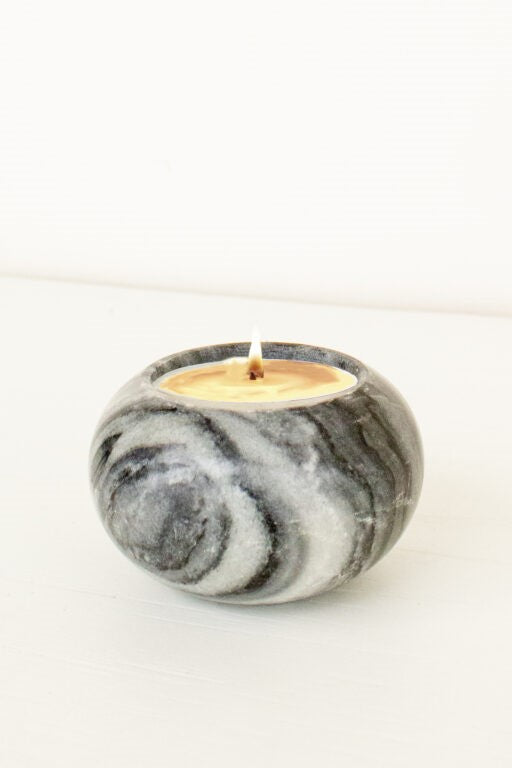 Byora Grey Concave Tealight Candle Holder