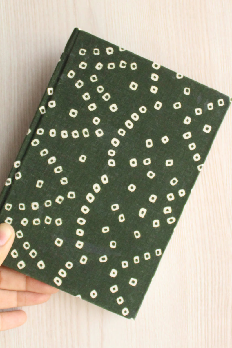 Byora Dark Green Dark Green Bandhani Print Textile Diary