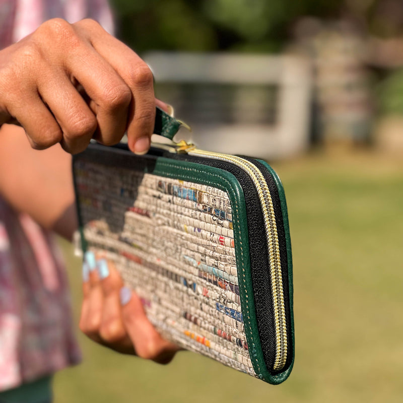 Scrapshala Upcycled Casual Handloom Textile Charcha Women Wallet
