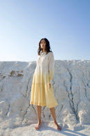 The Loom Art Corn Silk Handwoven Chanderi Silk Dress