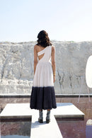 The Loom Art White Raven Handwoven Chanderi Silk Dress
