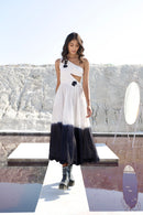 The Loom Art White Raven Handwoven Chanderi Silk Dress