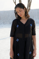 The Loom Art Poppy Night Handwoven Chanderi Silk Co-Ord Set