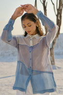 The Loom Art Skyline Co-ord (Set of 2) Handwoven Chanderi Silk Co-ord (Set of 2)