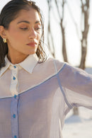 The Loom Art Skyline Co-ord (Set of 2) Handwoven Chanderi Silk Co-ord (Set of 2)