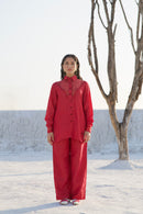 The Loom Art Rose Co-ord (Set of 2) Handwoven Chanderi Silk Co-Ord Set