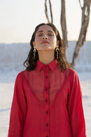 The Loom Art Rose Co-ord (Set of 2) Handwoven Chanderi Silk Co-Ord Set