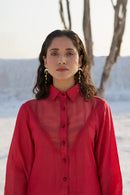 The Loom Art Rose Co-ord (Set of 2) Handwoven Chanderi Silk Co-Ord Set