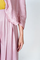 Neora by Nehal Chopra Pink-Yellow Color-Blocked Jumpsuit