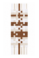 JOD Pure Cotton Beige Jaal Handmade Patchwork Table Runner