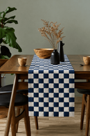 JOD Pure Cotton Blue Jaal Handmade Patchwork Table Runner