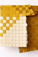 JOD Pure Cotton Mustard Jaal Handmade Patchwork Table Runner