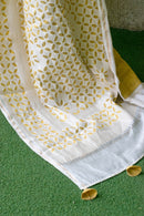 Forsarees Women's Applique Work White Chanderi Saree