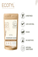 Ecotyl Khandsari Sugar | Unrefined Natural Sweetener | Rich in Minerals | 1kg