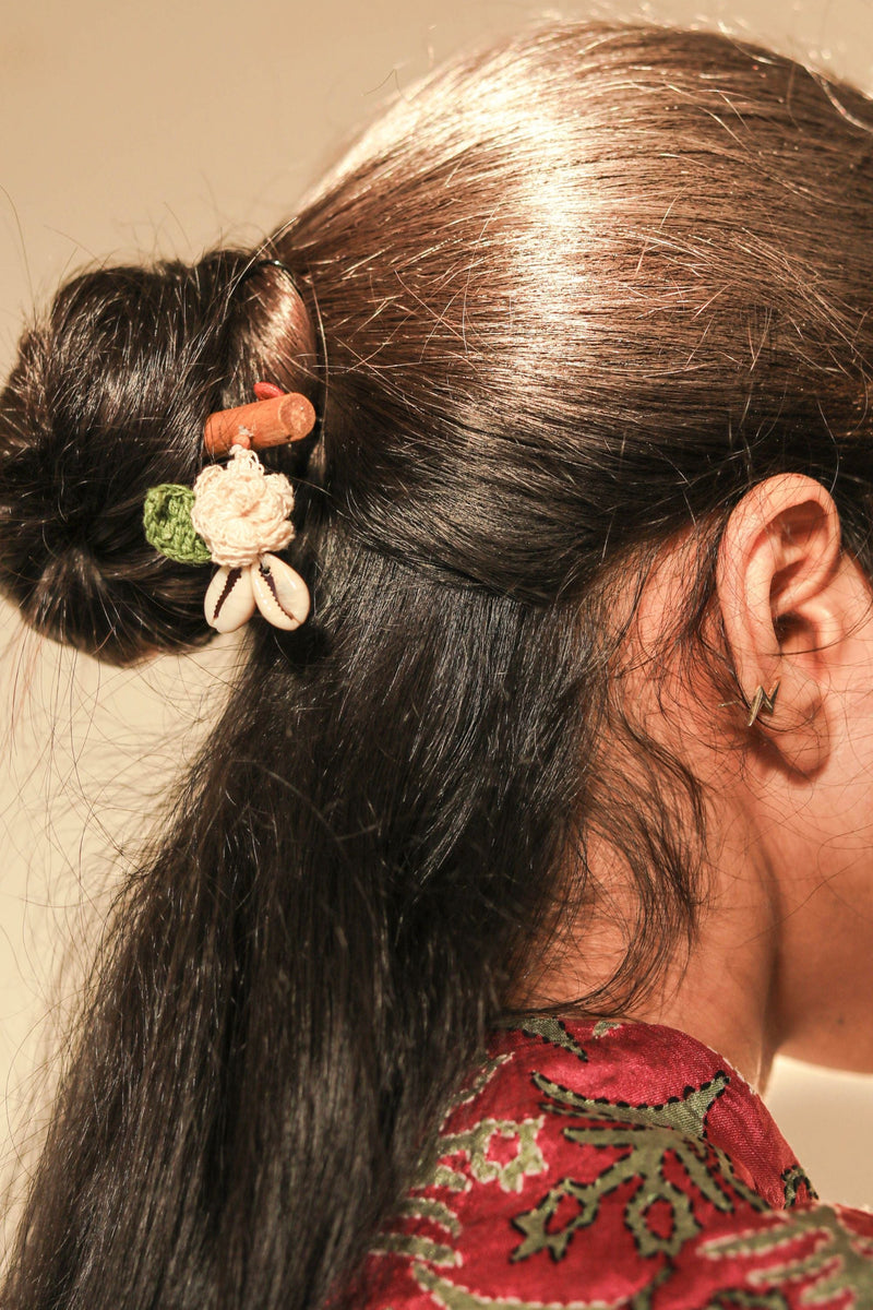 Ecru Flower Hair Stick