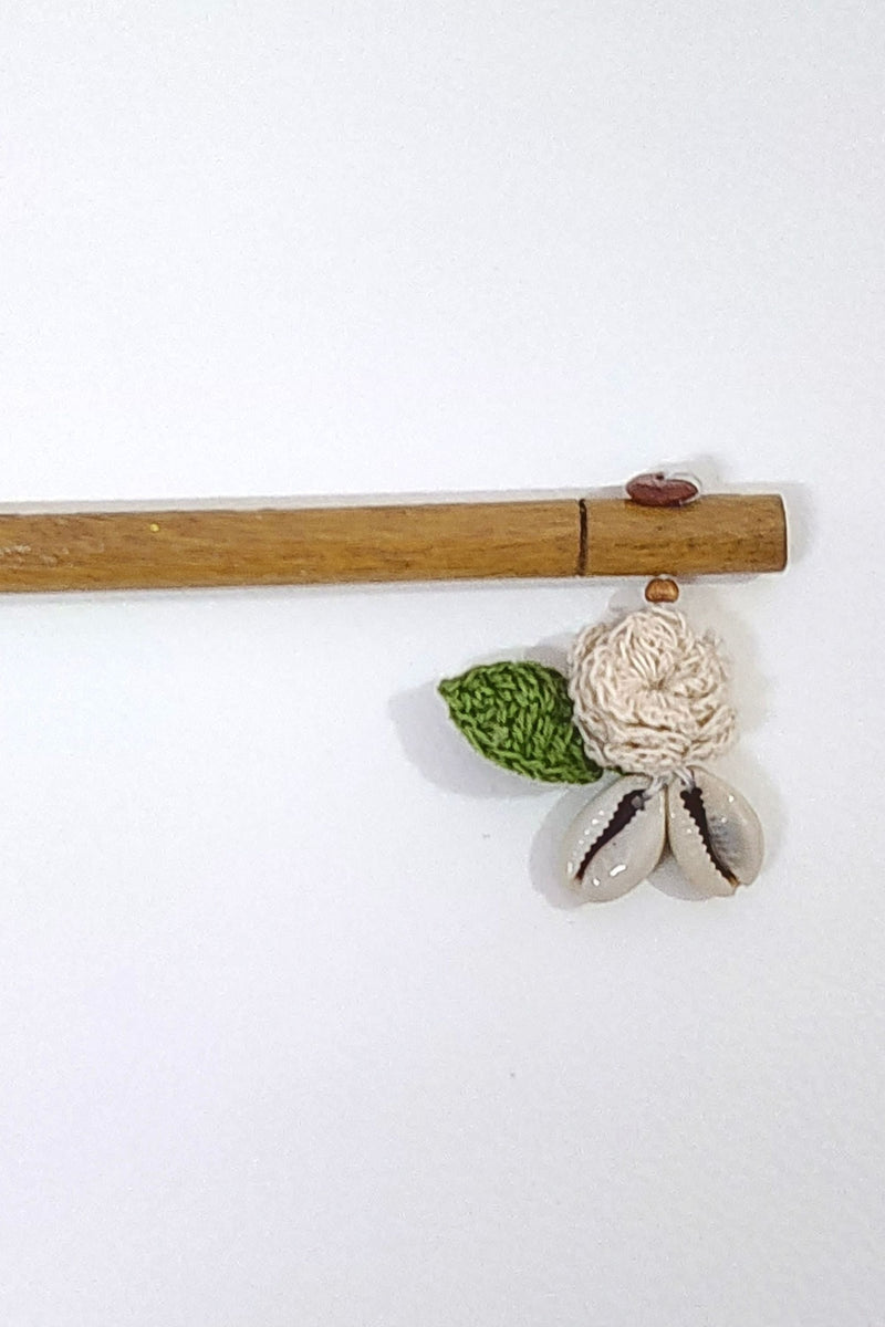 Ecru Flower Hair Stick