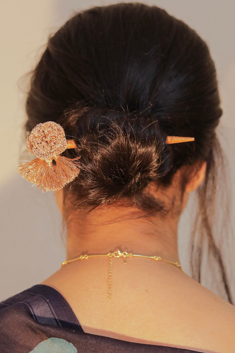 Golden Flower Hair Stick