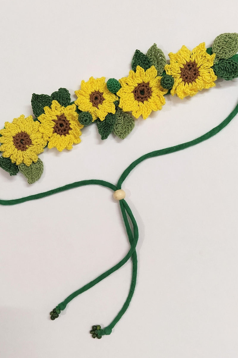 Sunflower Crochet Hair String