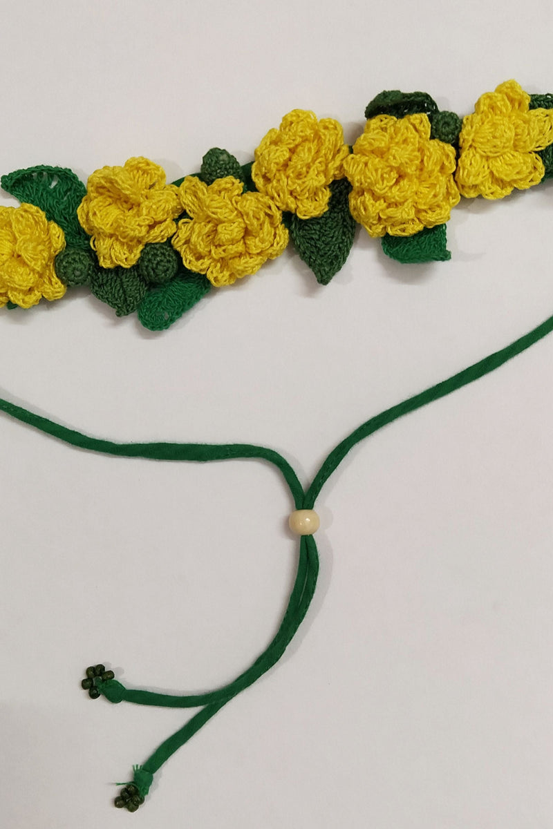 Yellow Marigold Crochet Hair String