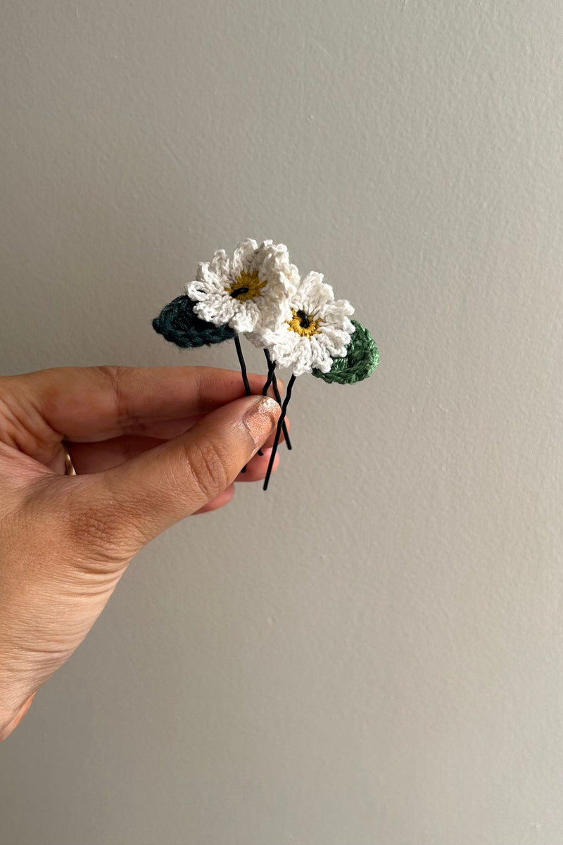 Daisy Crochet Hairpins(set of 4)