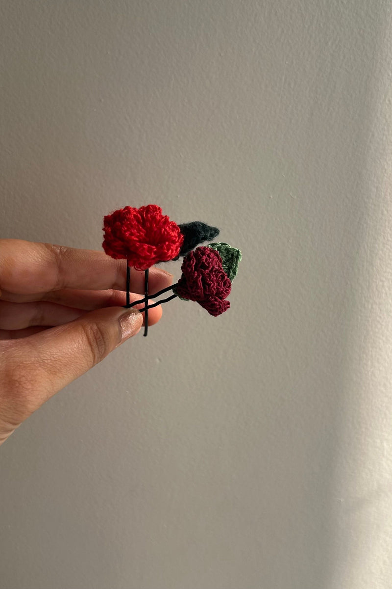 Rose Crochet Hairpins(set of 4)