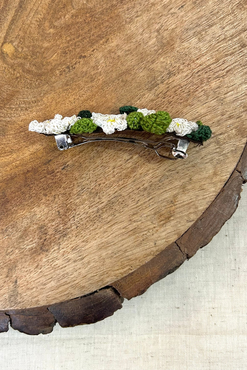 White Daisy Hair Clip