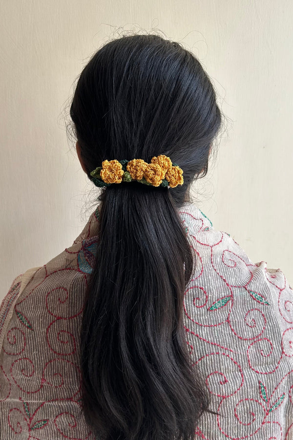 Yellow Marigold Hair Clip