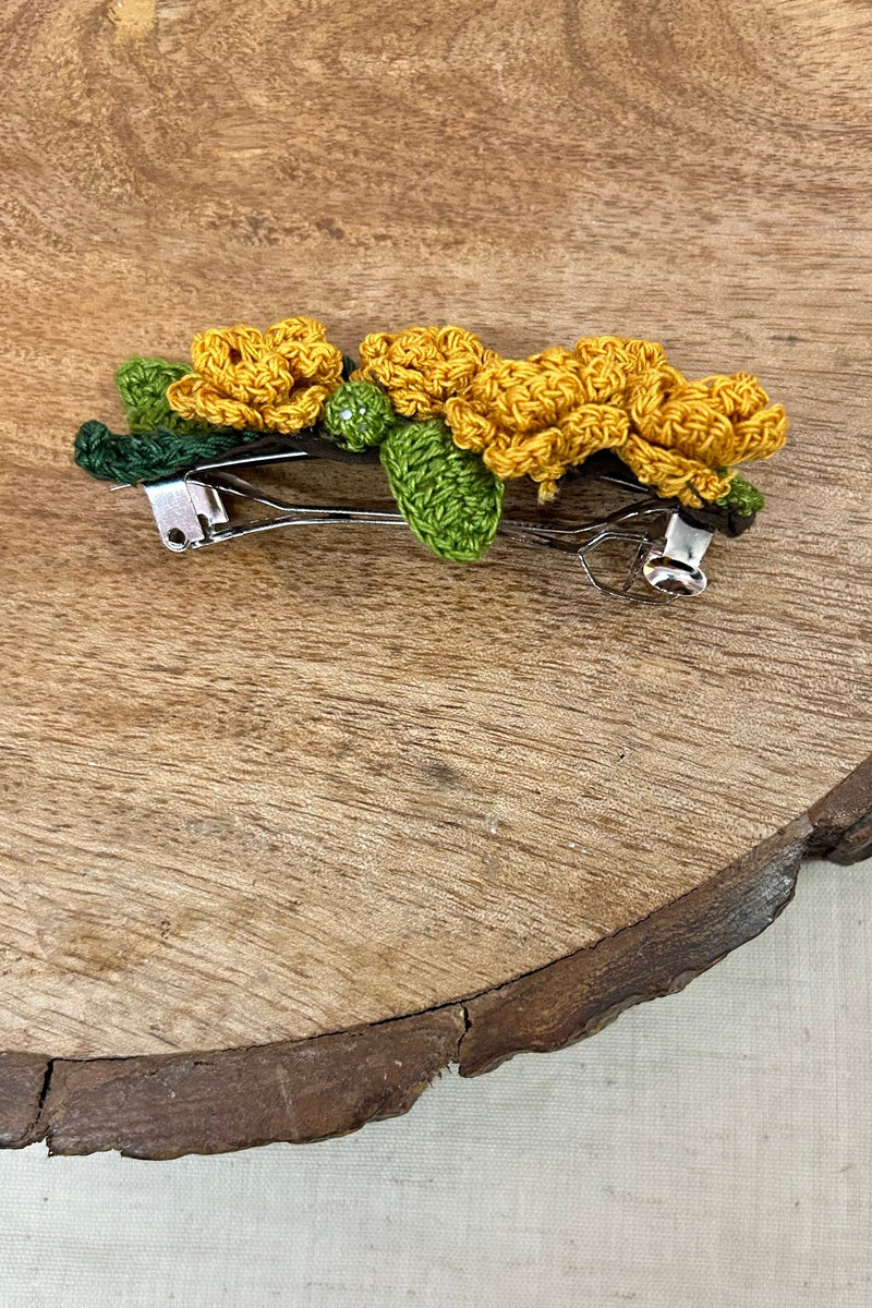 Yellow Marigold Hair Clip