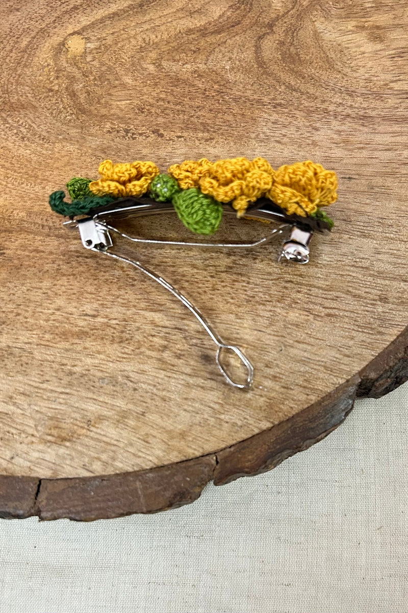 Yellow Marigold Hair Clip