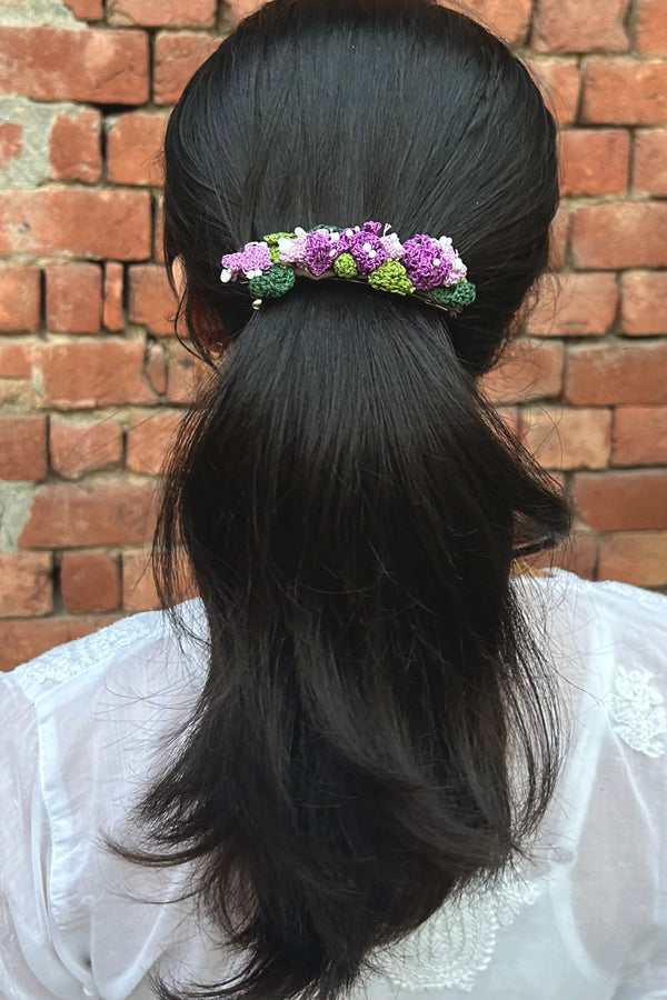 Purple Tulips Hair Clip