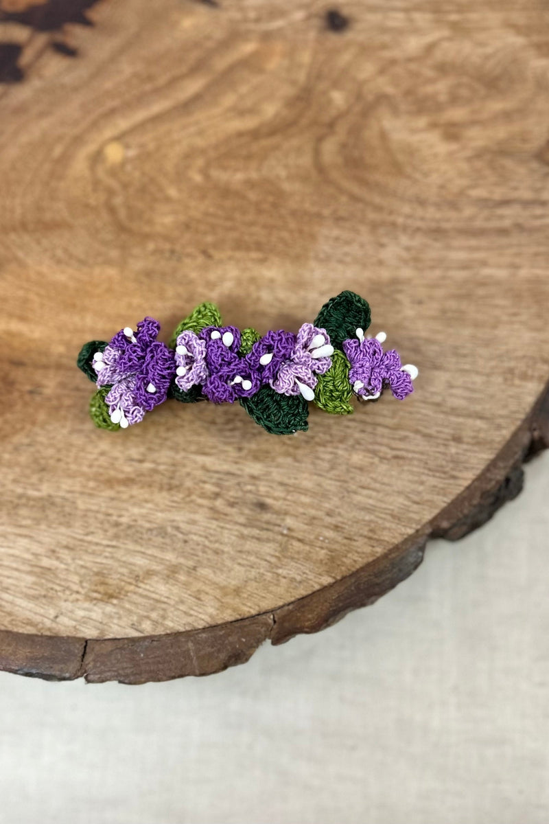 Purple Tulips Hair Clip