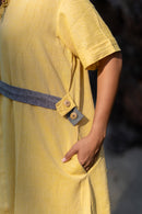 Krushnachuda Krushnachuda Turmeric Dye Handloom Yellow Dress