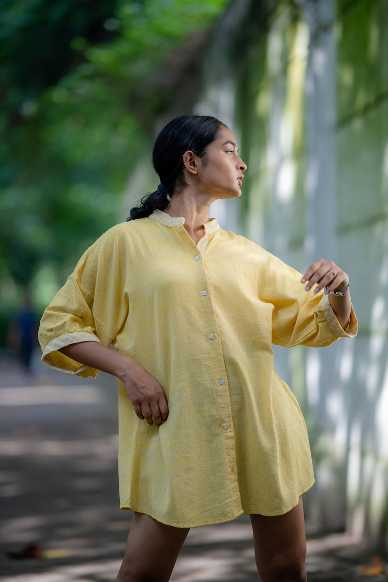 Krushnachuda Turmeric Dye Handloom Shirt