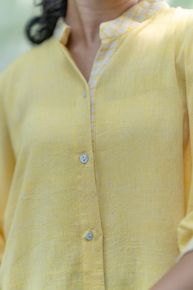 Krushnachuda Turmeric Dye Handloom Shirt