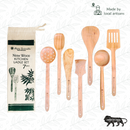 Almitra Sustainables Neem Wood Kitchen Ladle Set ( Set of 7 )