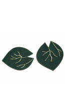JOD Pure Cottton Leaf Fabric Coasters