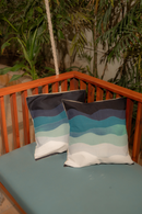 JOD Cotton Blue Patched Appliqued Pillow Covers