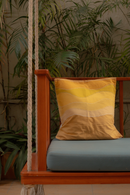 JOD Cotton Yellow Patched Appliqued Pillow Covers