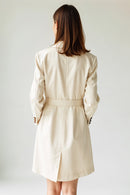Studio Amala Champagne Mist Beige Linen Blazer Dress
