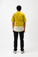 Mango Yellow-Ivory Pintuck Shirt