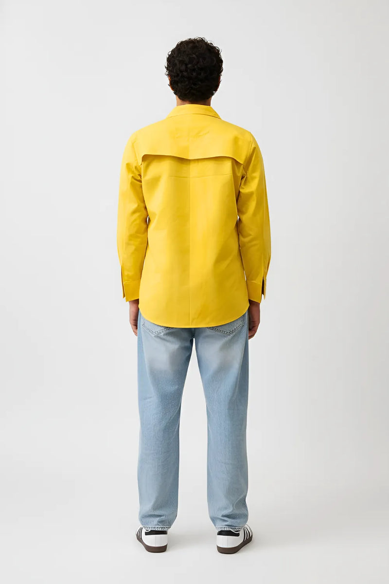 Ivory-Mango Yellow Zip Shirt