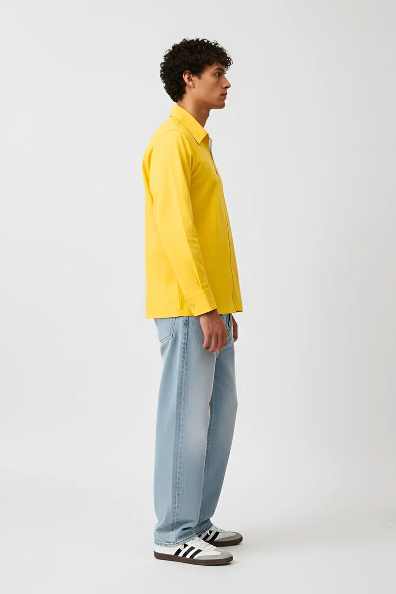 Ivory-Mango Yellow Zip Shirt