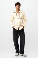 Ivory-Tuscan Red Flap Shirt