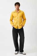 Mango Yellow-Ivory Flap Shirt