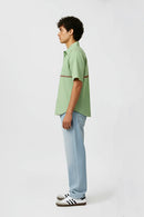 Asparagus Green-Tuscan Red Stripe Shirt