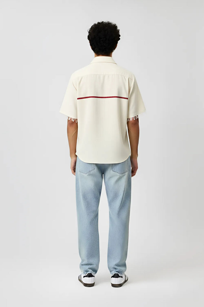 Ivory-Tuscan Red Stripe Shirt