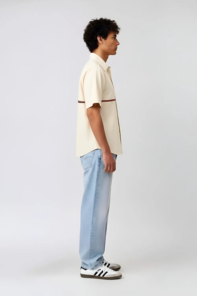 Ivory-Tuscan Red Stripe Shirt